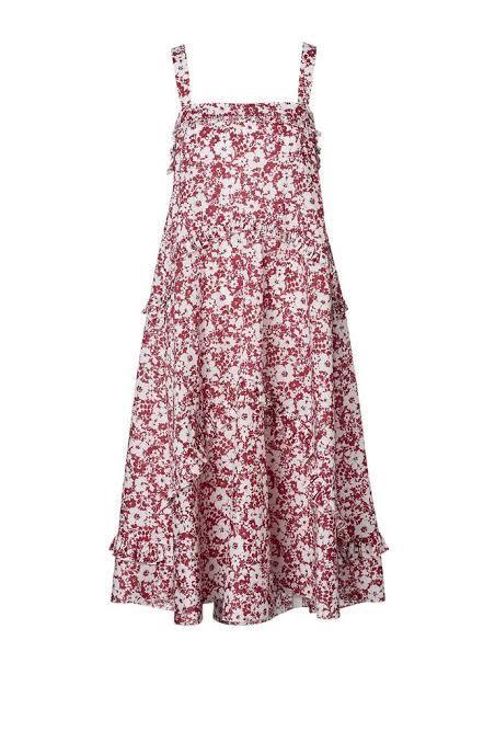 Cheap designer Scanlan Theodore Floral Cotton Ruffle Dress
