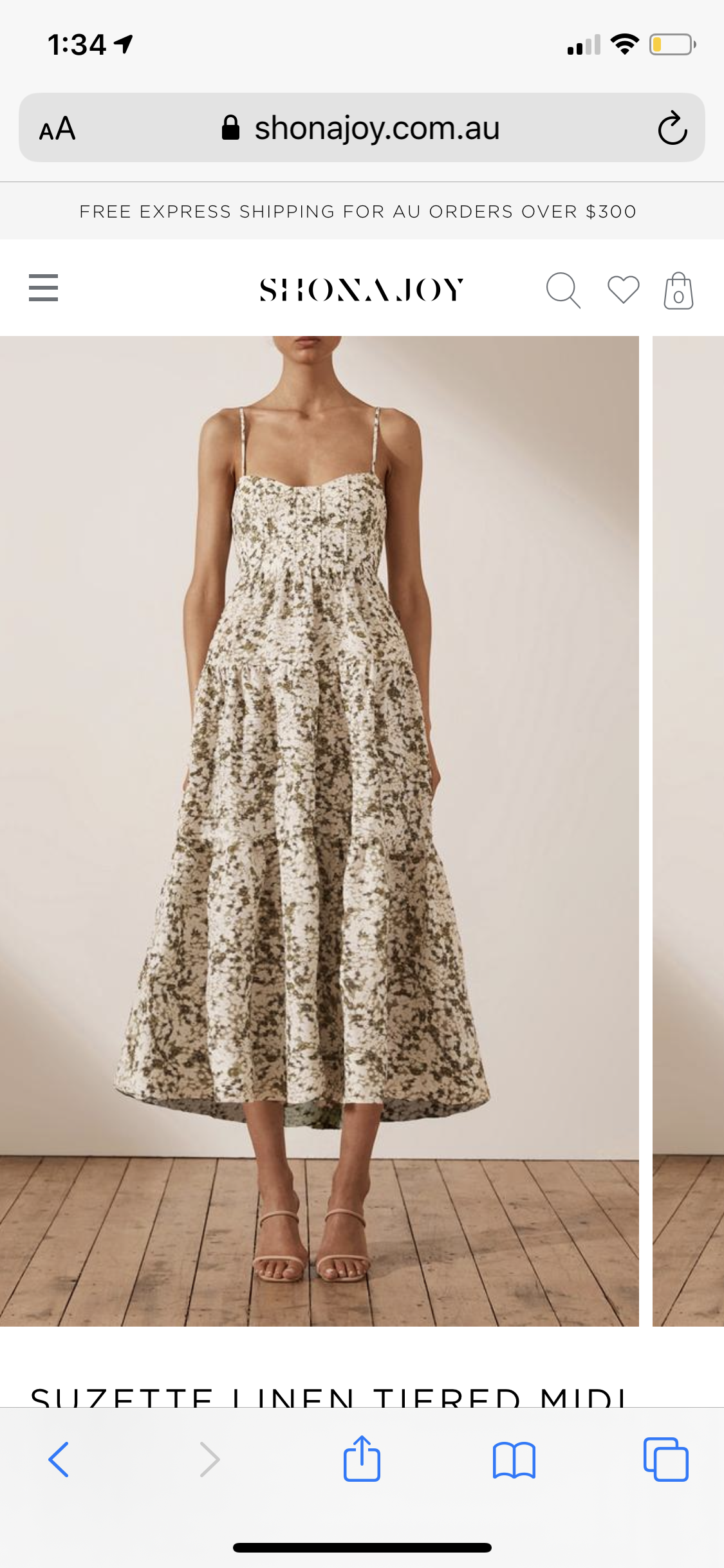 For rent a Shona Joy Suzette Linen Tiered Midi Dress