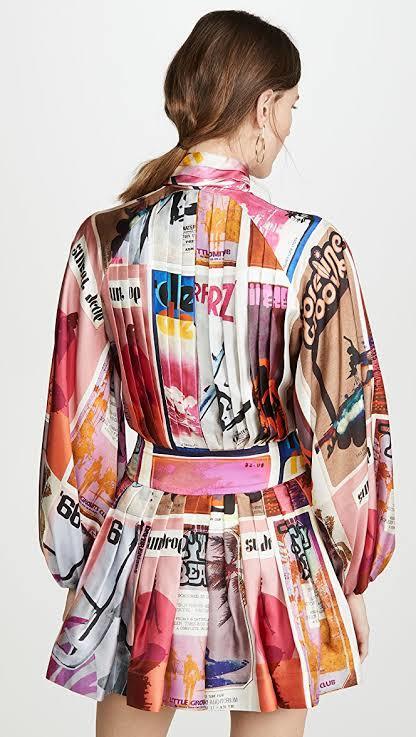 Borrow a Zimmermann Wavelength Long Sleeve Mini Dress