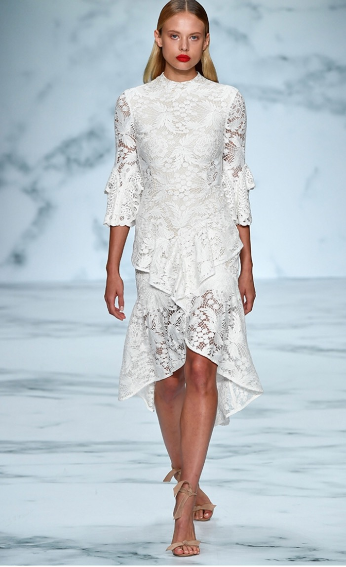 Cheap designer Rebecca Vallance The Society Frill Midi Dress