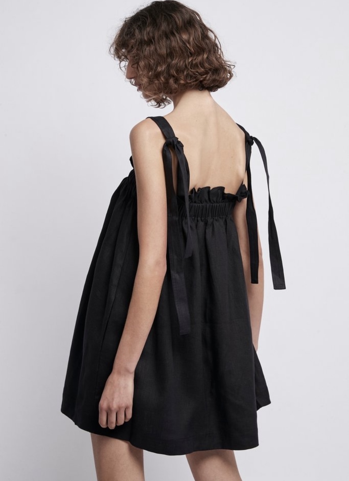 Designer rental Aje Allegro Gathered Tie Mini Dress