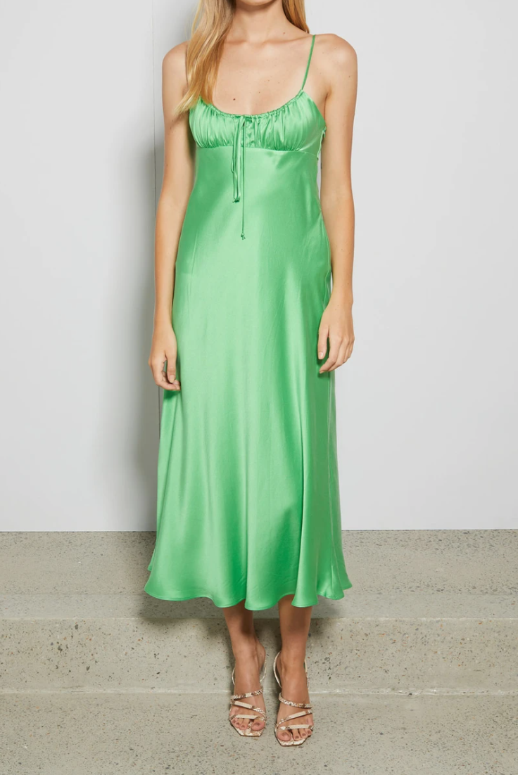 Borrow a Bec And Bridge Margareta Midi Dress In Sour Apple