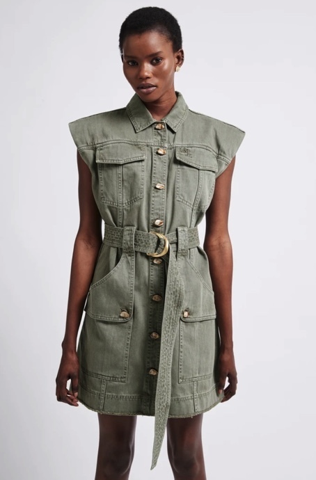 Affordable Aje Darcel Denim Belted Dress