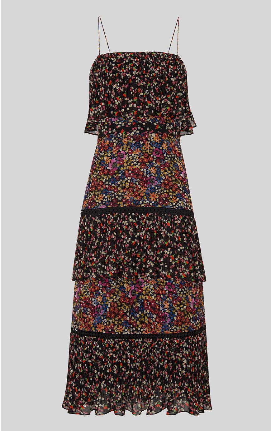 Rent a Whistles Whistles Paisley Floral Tiered Midi Dress