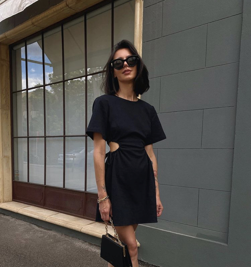 Loan a Third Form Pressed Flowers Draw Side Tee Dress