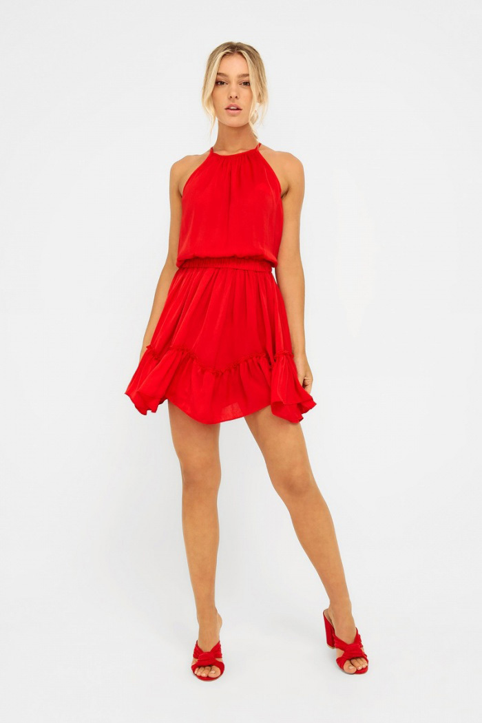 Borrow a Sheike Neptune Red Dress Size 10