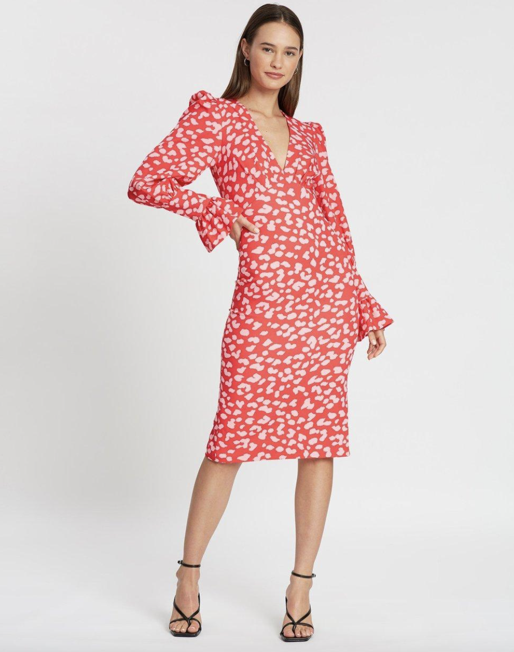 Cheap designer By Johnny Strawberry Leopard Dress