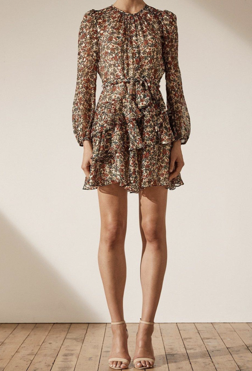 For rent a Shona Joy Josephine Ruffle Dress