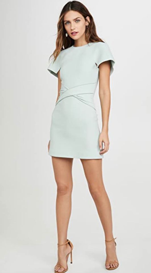 Rental Dion Lee Crepe Concave Mini Dress Is Seafoam (Mint Colour)