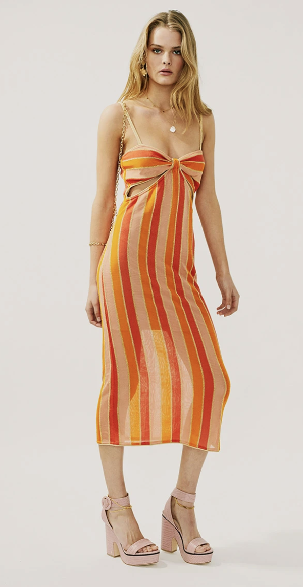 Rental Suboo Billie Knit Cut Out Midi Dress