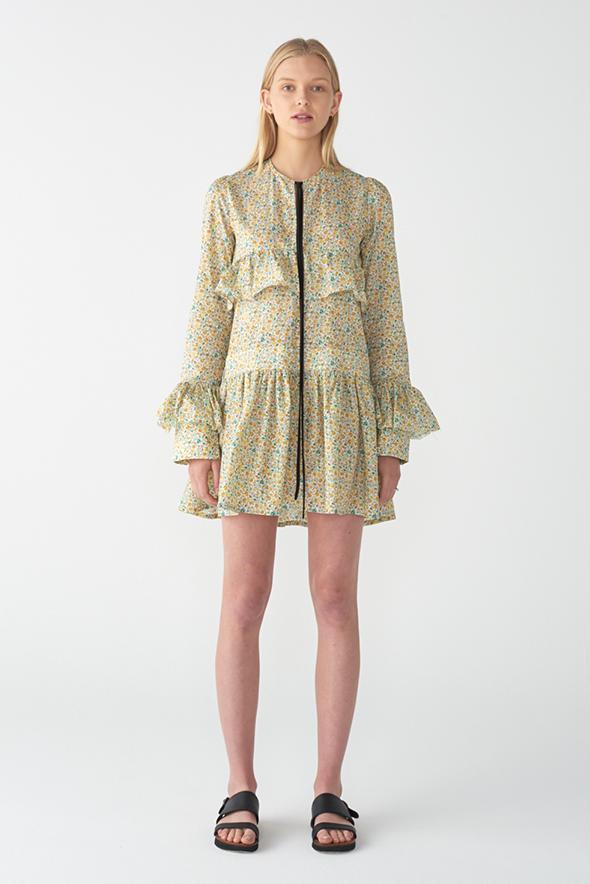 Rent a Matin Floral Ruffle Mini Dress