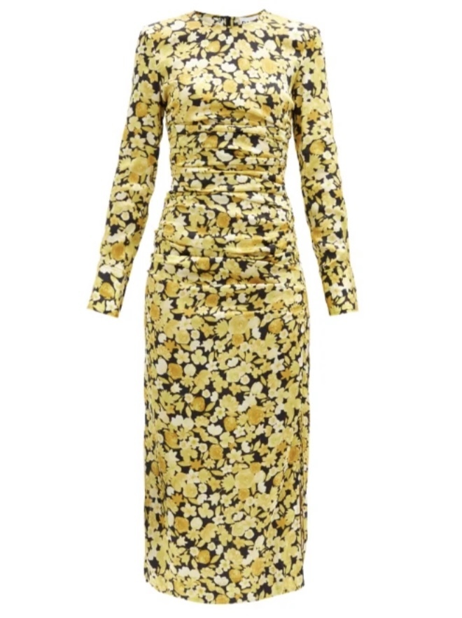 Cheap designer Ganni Silk Stretch Satin Dress