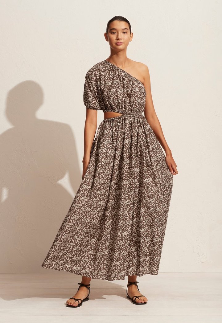 Hire a Matteau One Shoulder Blossom Cocoon Dress