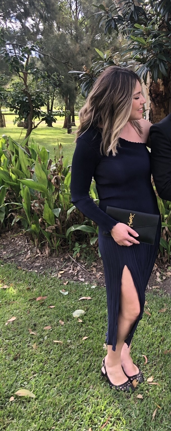 Rent a Lidee Soirée Pleated One Shoulder Long Sleeve Dress