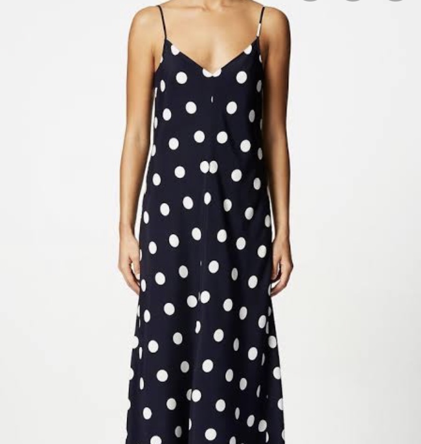 Rental Scanlan Theodore Silk Spot Print Slip Dress