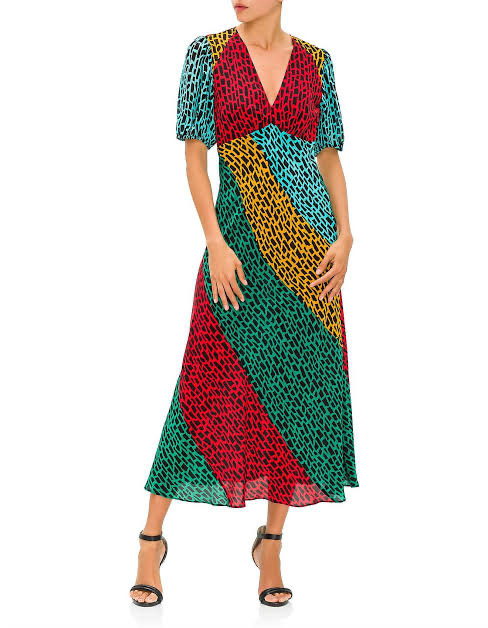 Formal rental Rixo London Amber Giraffe Multi Dress