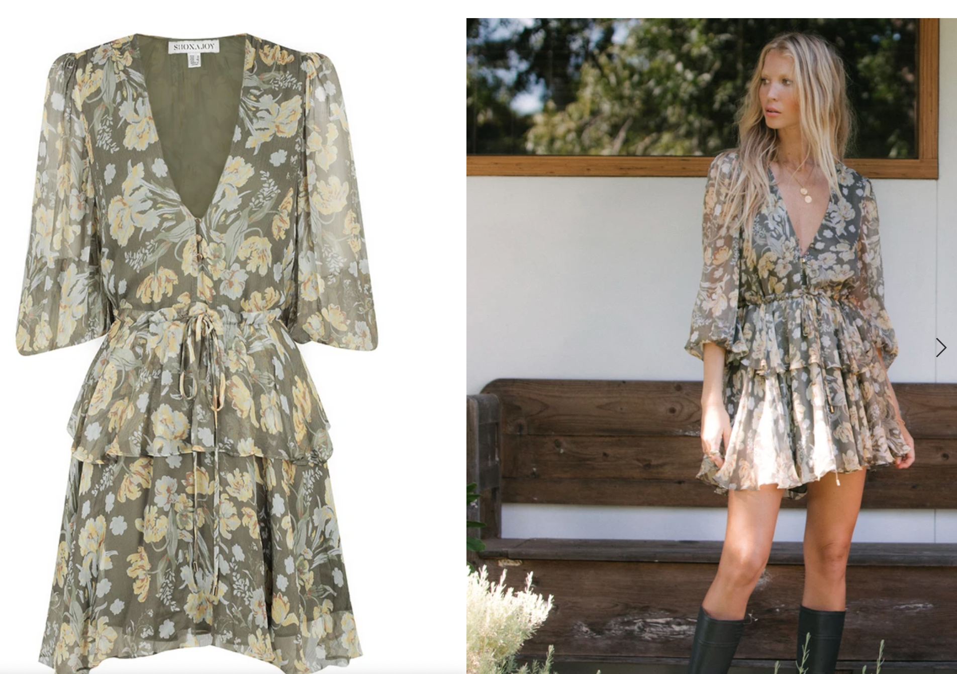 Rental Shona Joy Balloon Sleeve Mini Dress