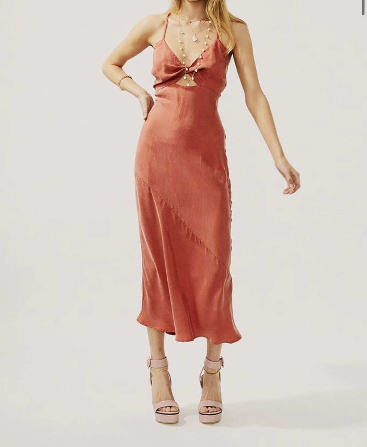 Cheap designer Suboo Georgia Twist Front Slip Dress