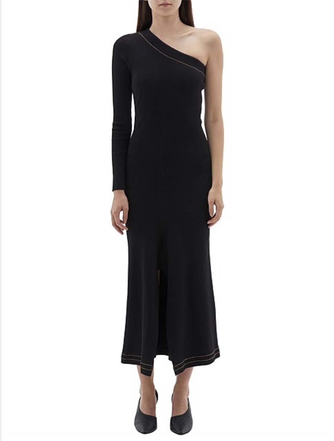Designer rental Bassike Assymetric One Shoulder Dress