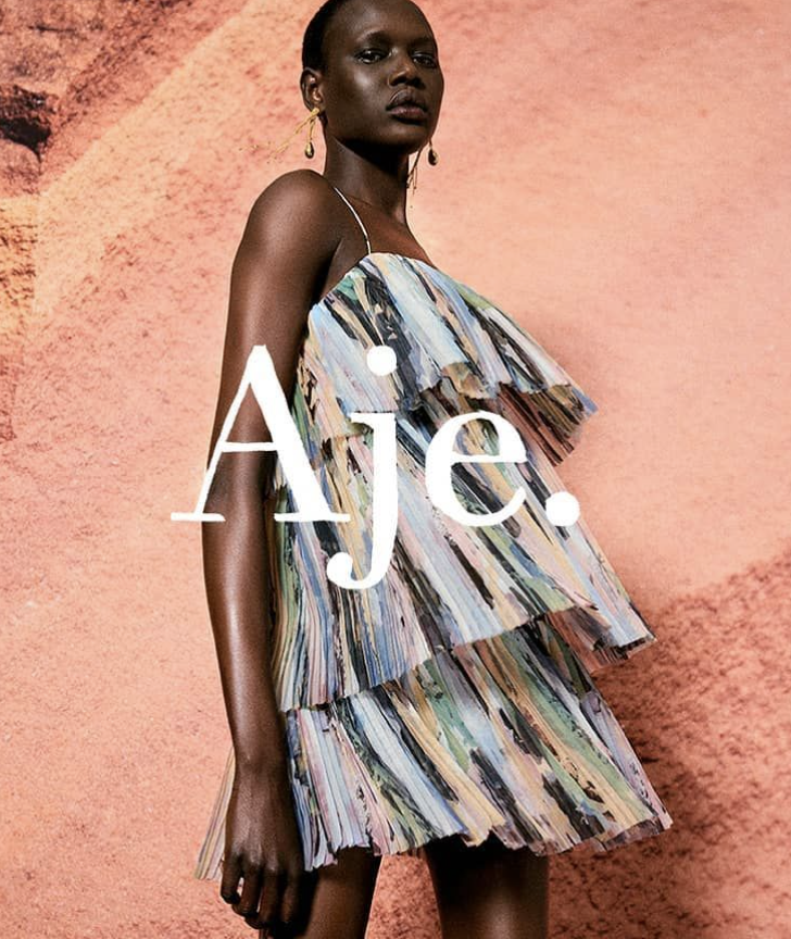 Hire a Aje Paperbark Sunray Mini Dress