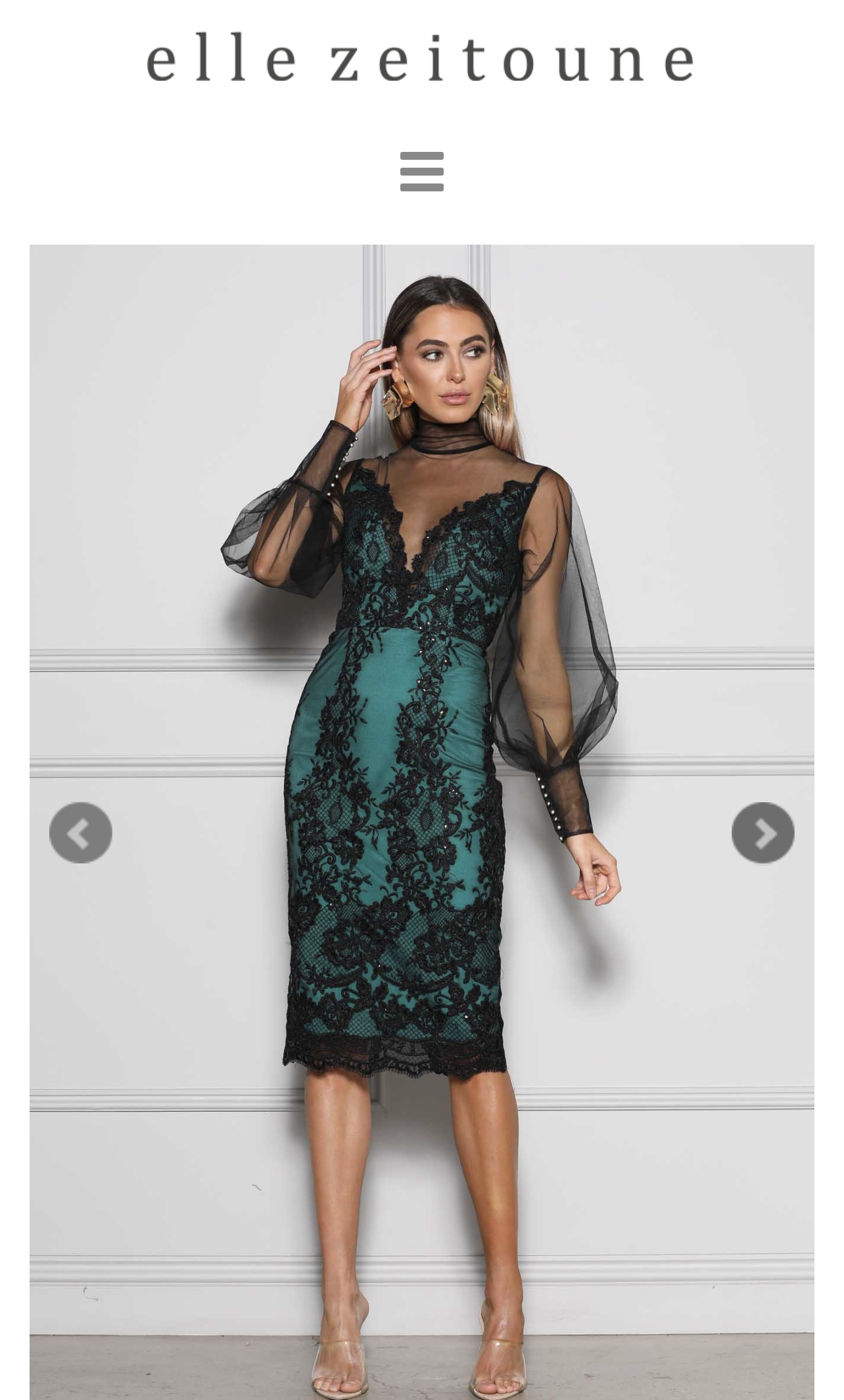 Formal rental Elle Zeitoune Nora Emerald Dress