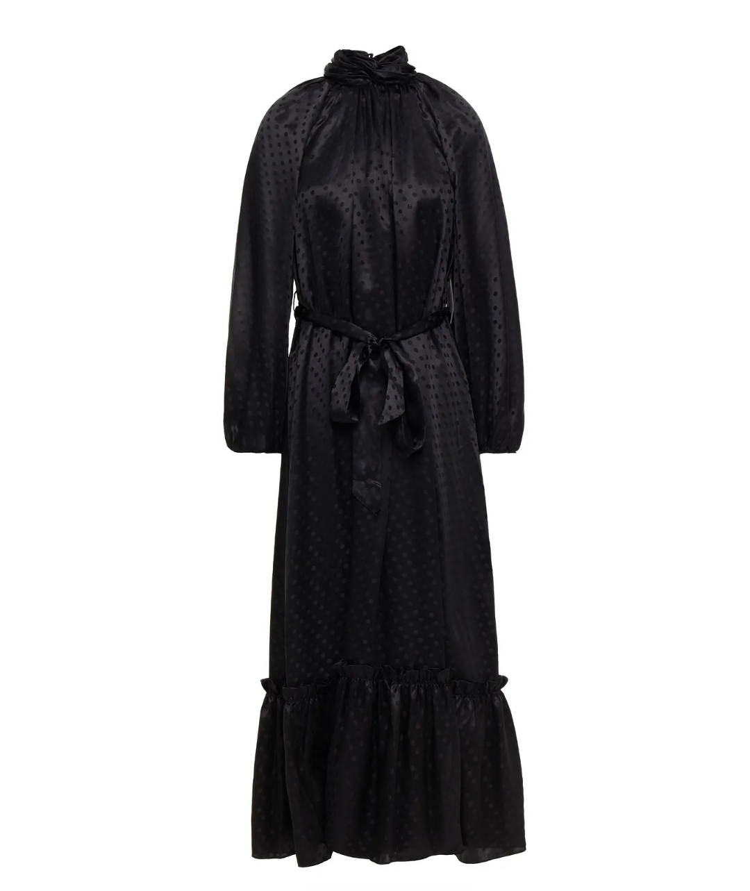 Designer rental Zimmermann Wavelength Twist Front Belted Silk Jacquard Midi Dress