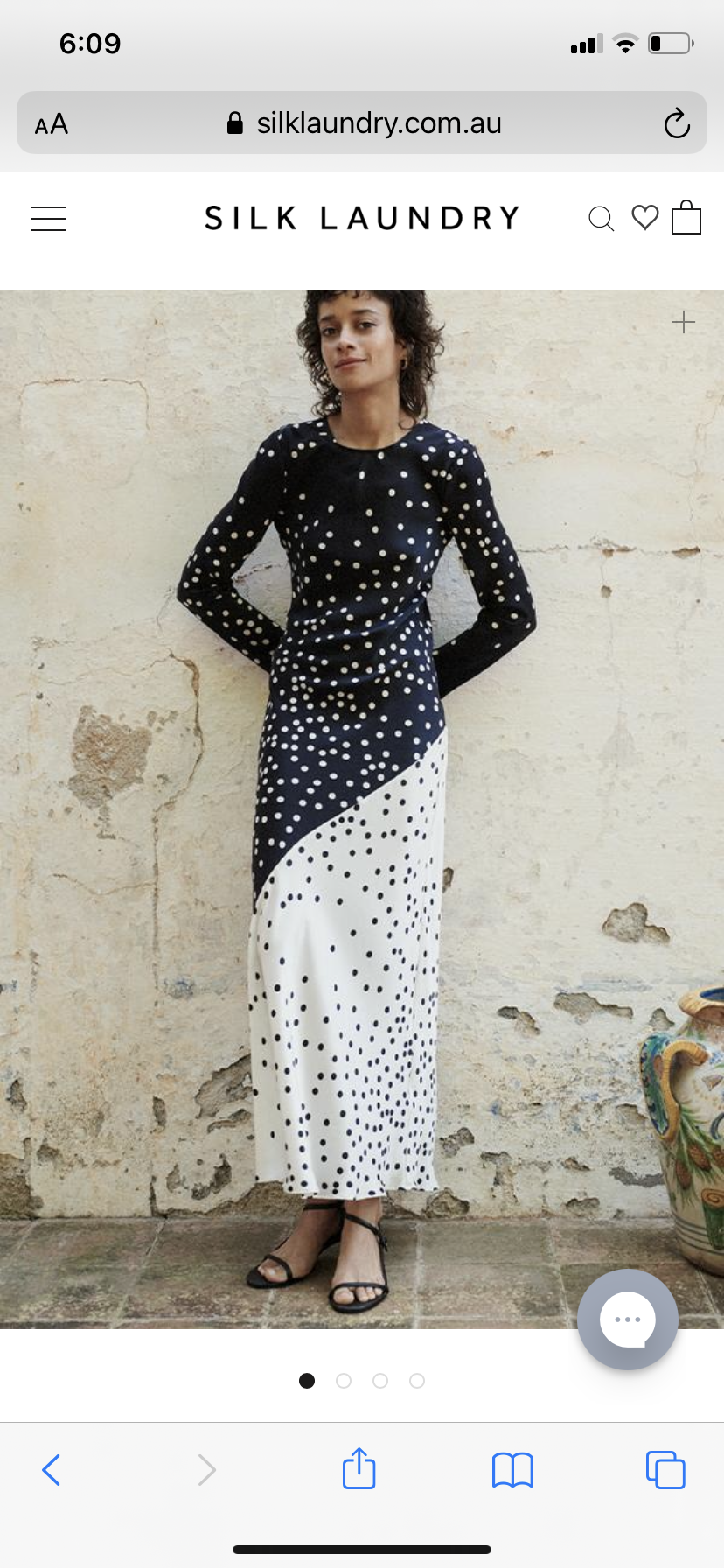 Rent a Silk Laundry Long Sleeve Two Tone Broken Dot