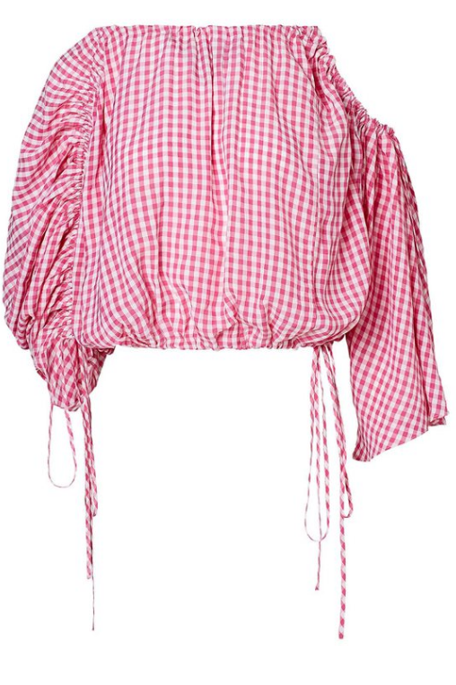 Formal rental Scanlan Theodore Hot Pink Gingham Set