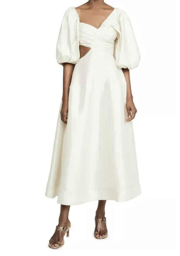 Borrow a Aje Aje Prima Lame Midi Dress