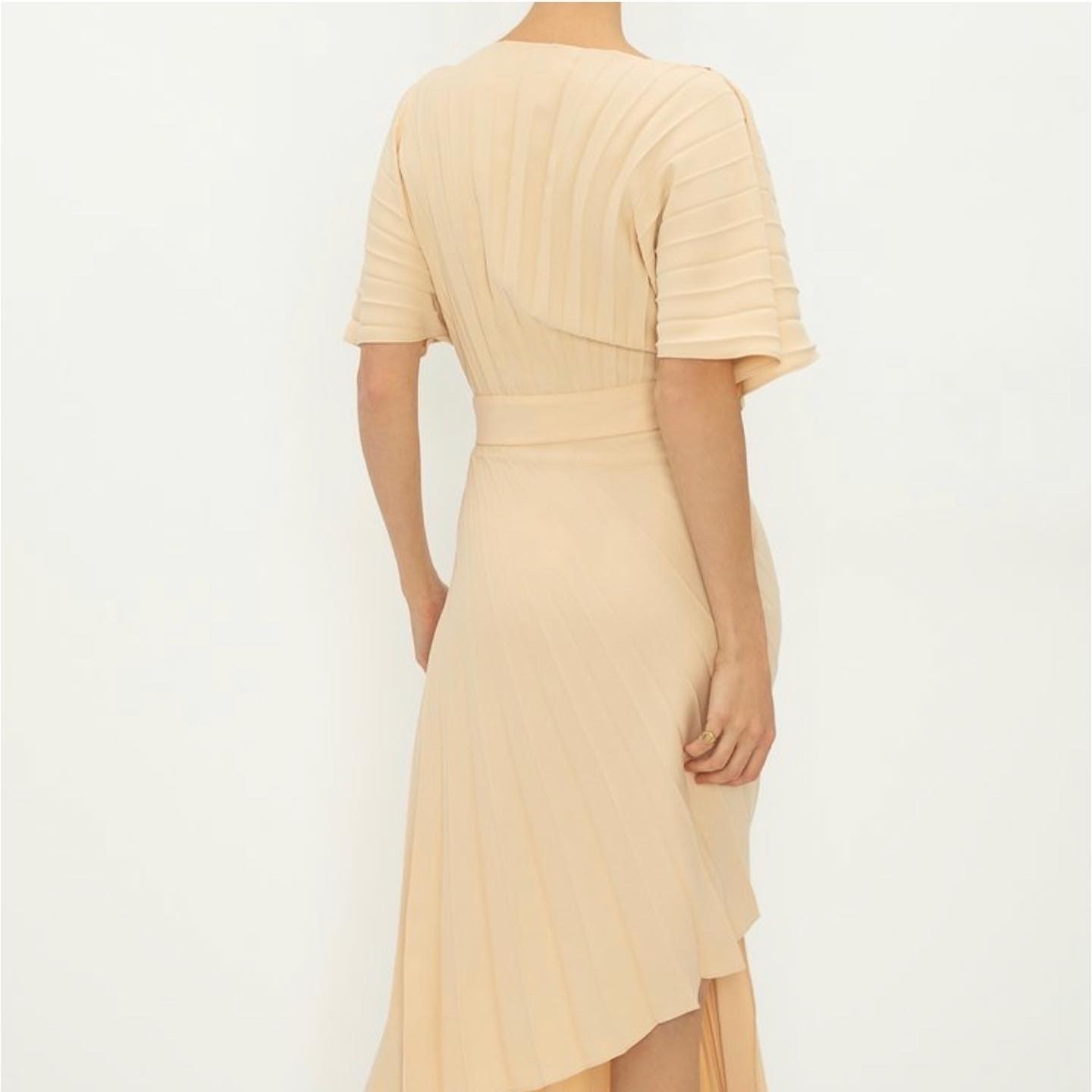 Designer rental Bianca Spender Powder Crepe Batwing Gown