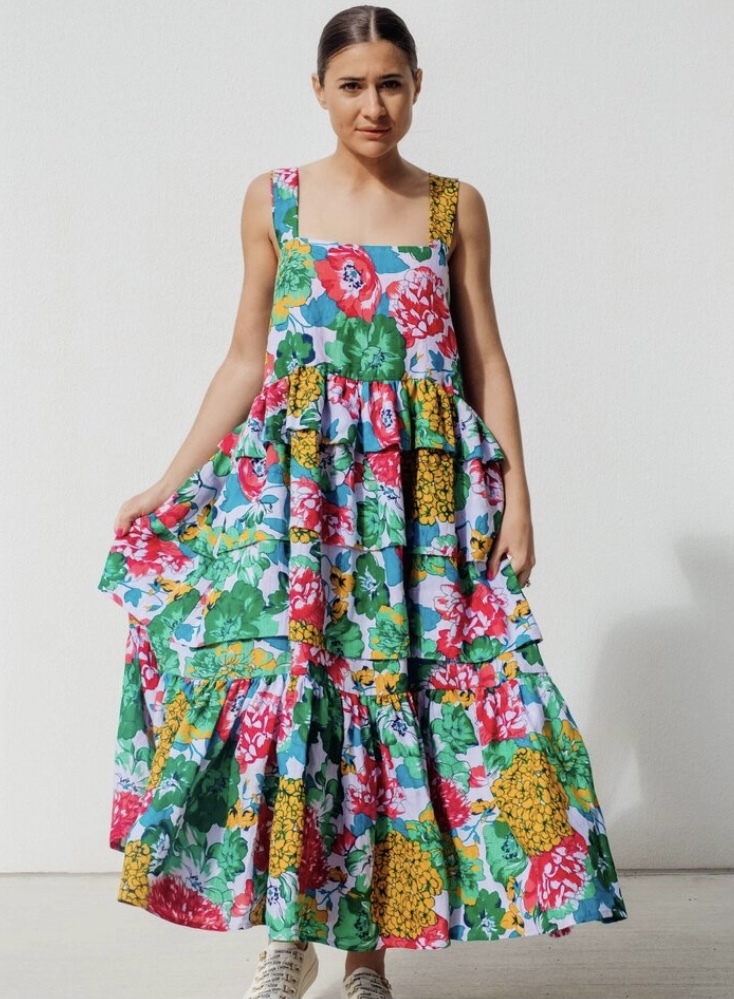 Rent a Isabella Longginou Pleated Frill Tie Dress