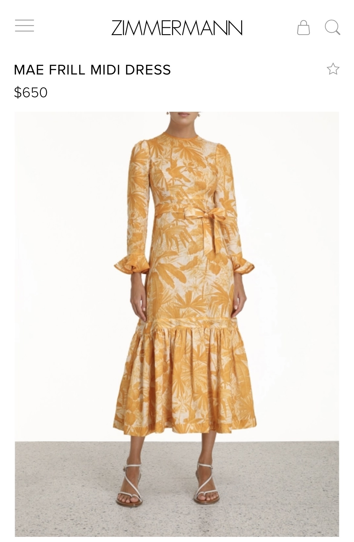 Zimmermann Yellow for rent