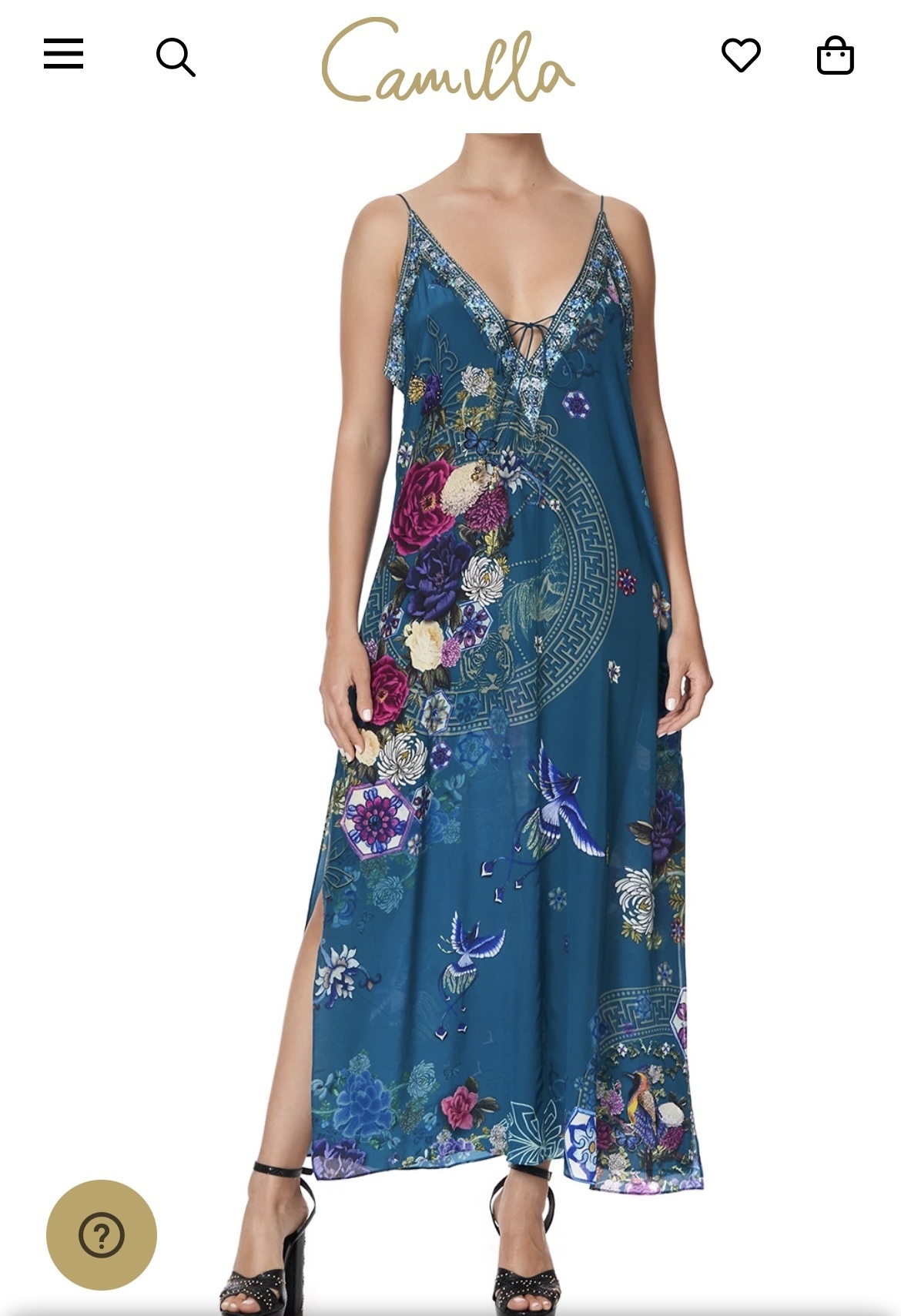 Formal rental Camilla Lunar Gazing V Neck Dress With Neckbands