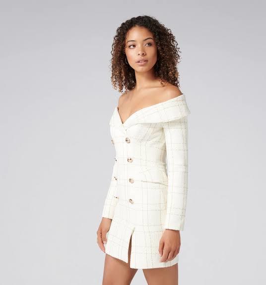 Formal rental Forever New Drew Boucle Check Dress