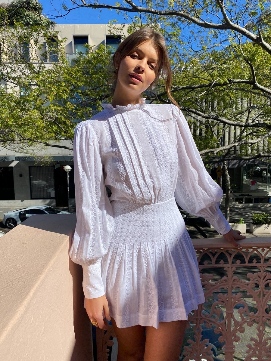Hire a Bec & Bridge Elodie Mini Dress In Ivory