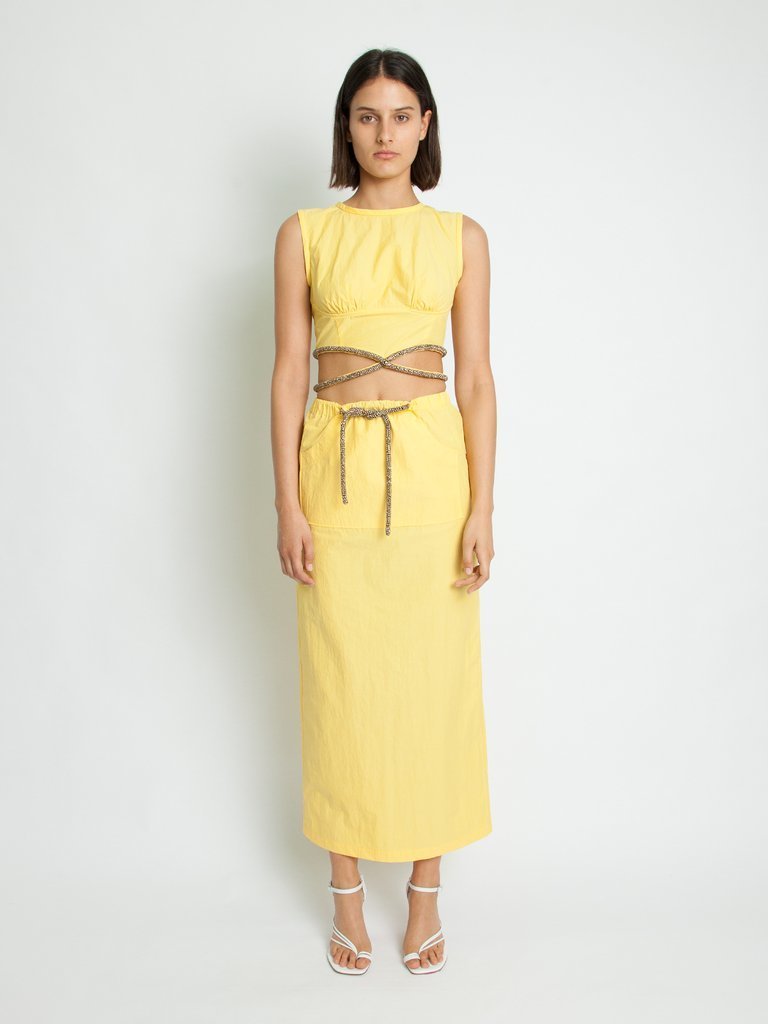 Designer rental Christopher Esber Yellow Embellished Set