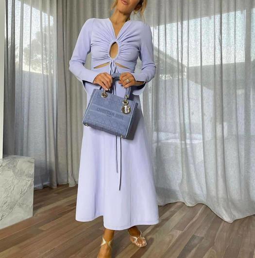 Formal rental Scanlan Theodore Crepe Knit Keyhole Dress