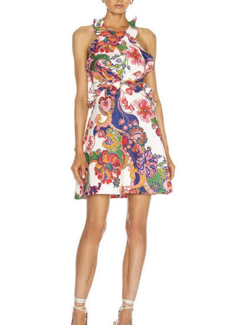 For rent a Zimmermann Lovestruck Mini Tie Back Dress