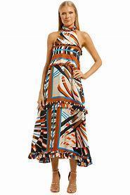 Formal rental Scanlan Theodore Silk Geometric Dress