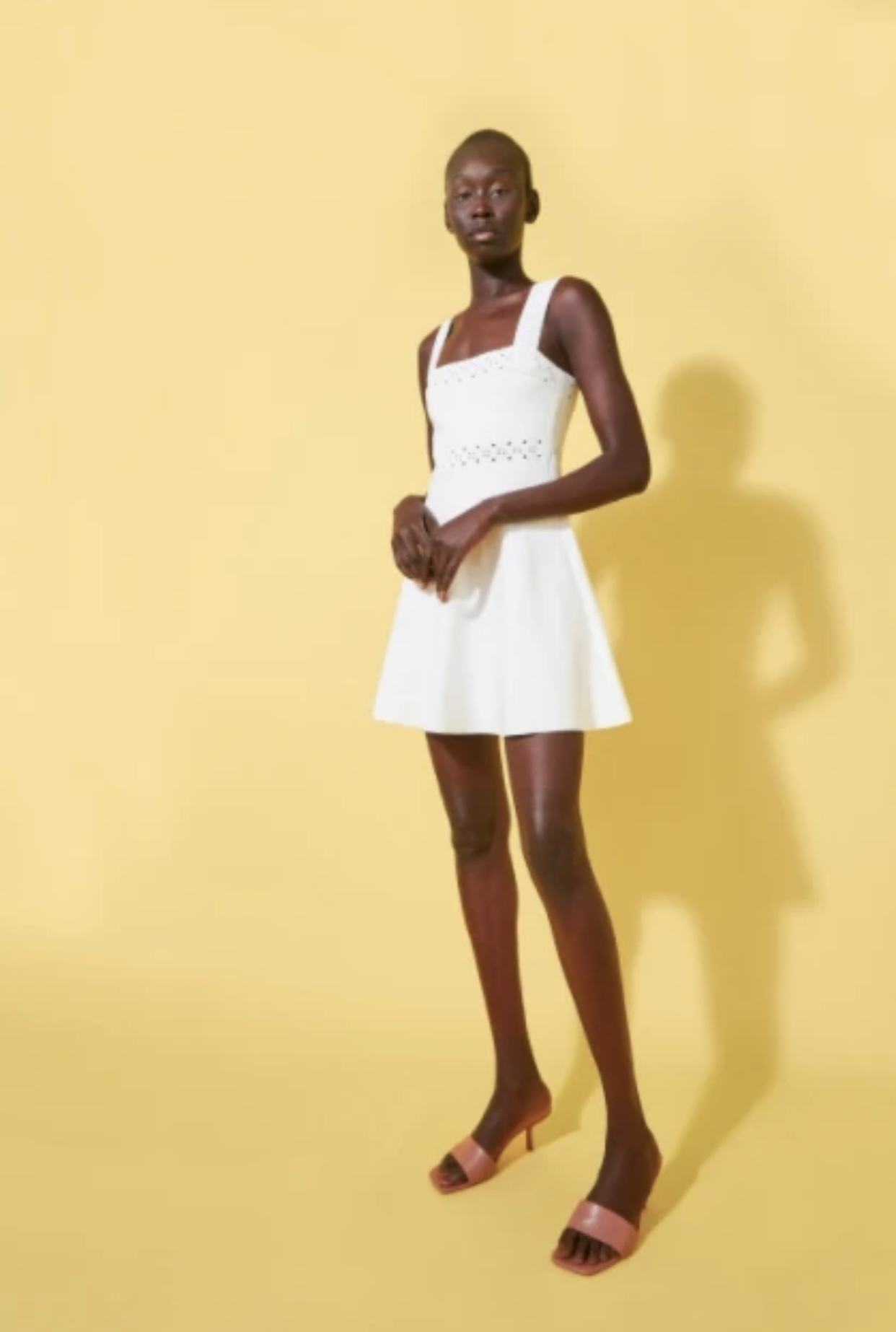 Borrow a By Johnny Knit Lace Ribbon Flare Mini