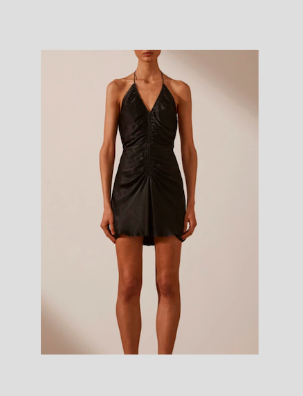 Hire a Shona Joy Giselle Ruched Halter Mini Dress