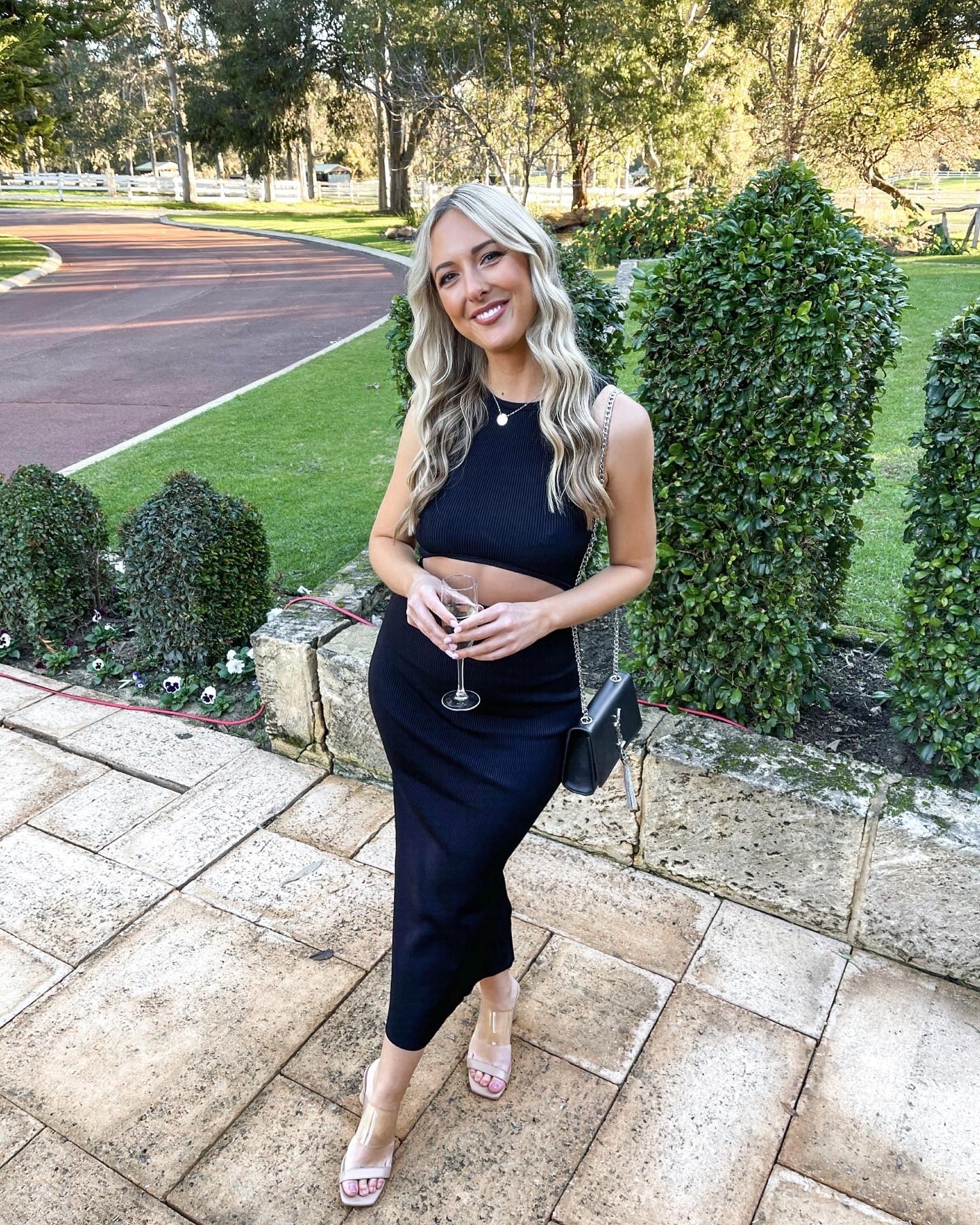 Rent a Sir The Label Ingrid Cut Out Midi Dress