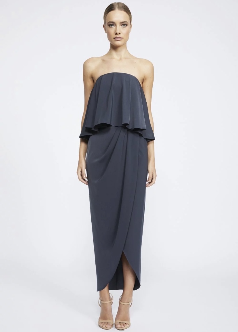 Formal rental Shona Joy Core Strapless Frill
