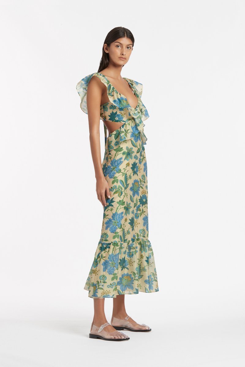 Rent a Sir The Label Celia Frill Midi Dress