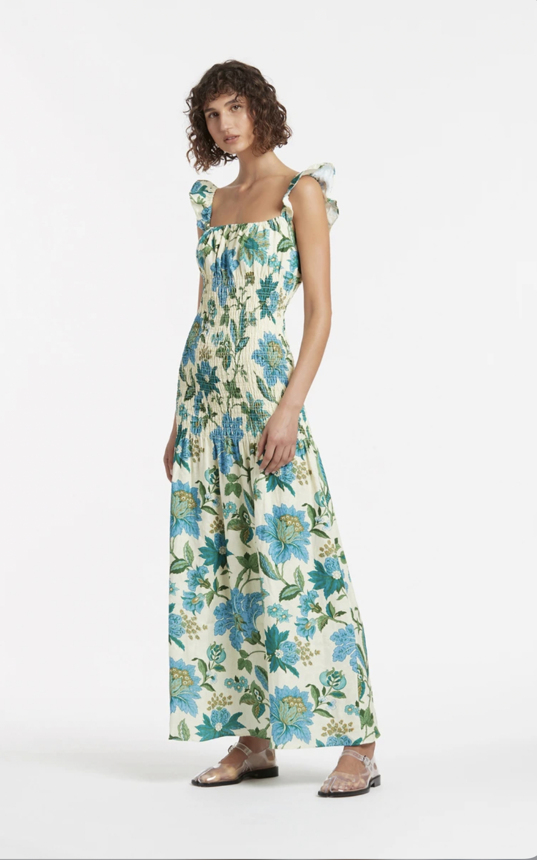 Loan a Sir The Label Alexandre Ruched Midi Dress