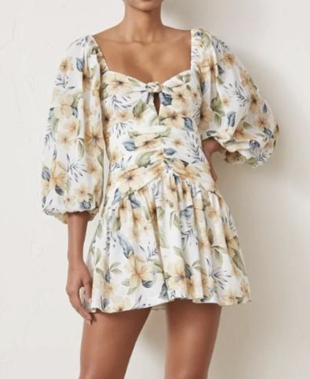 Designer rental Bec & Bridge Fleurette Mini Dress Size 8