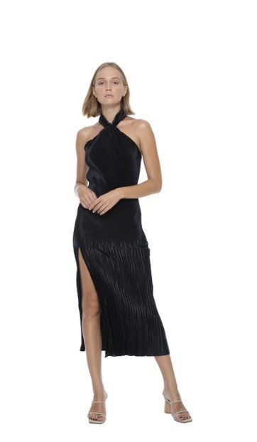 Loan a Lidee Soiree Pleated Halter Gown