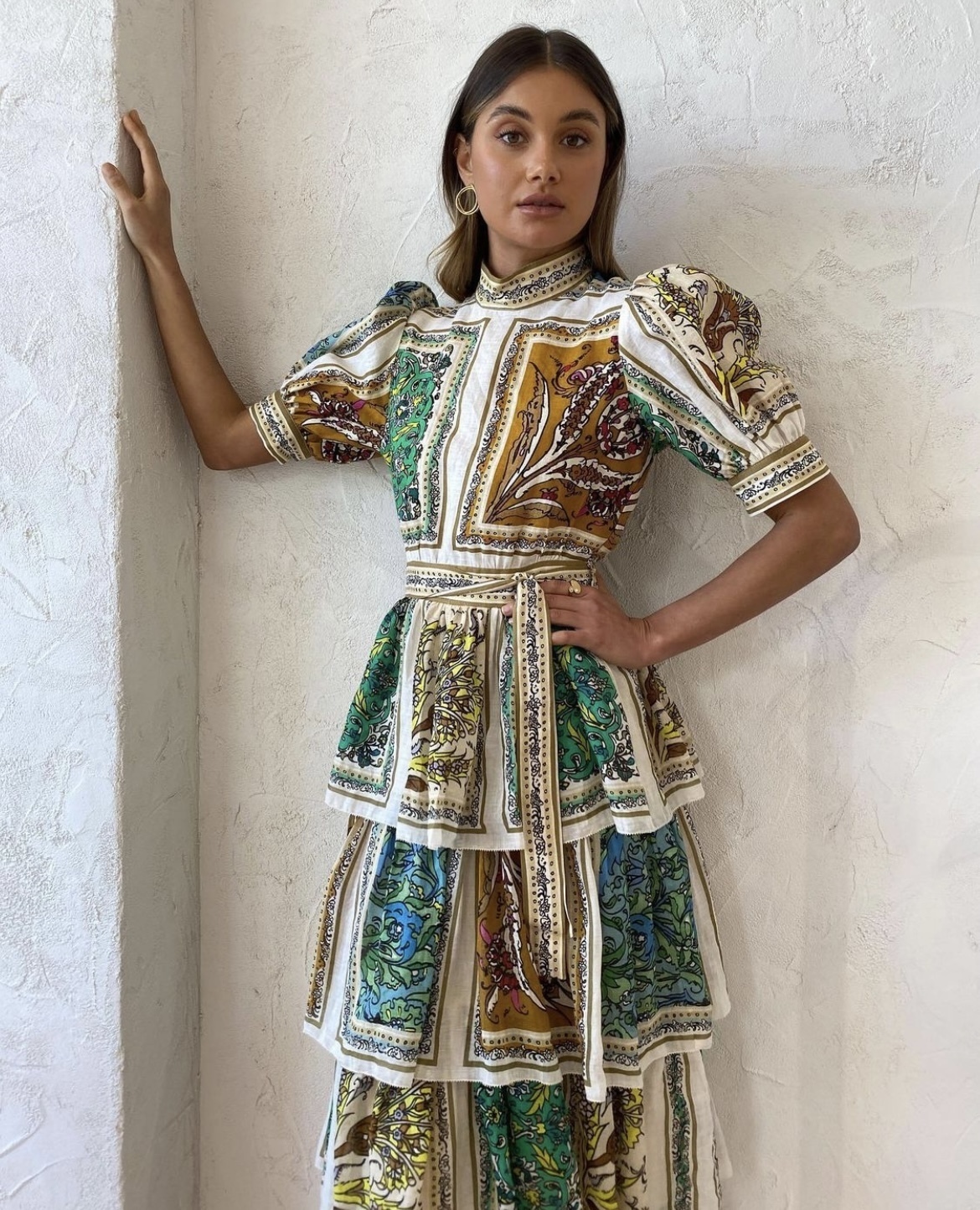 For rent a Alemais Delphine Tiered Dress In Multi