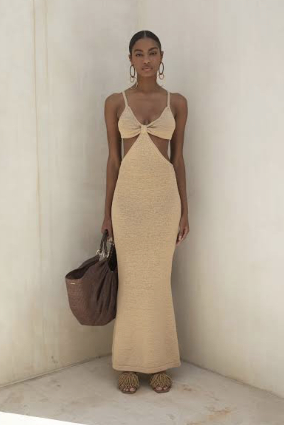Loan a Cult Gaia Serita Knit Dress In Sand