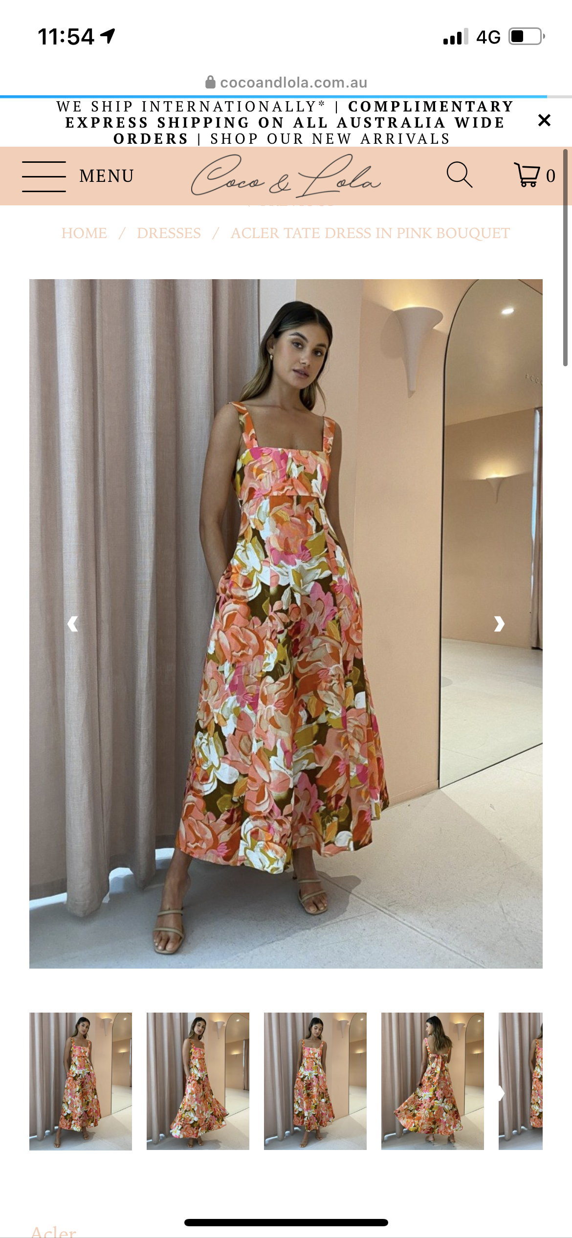 Designer rental Acler Tate Dress